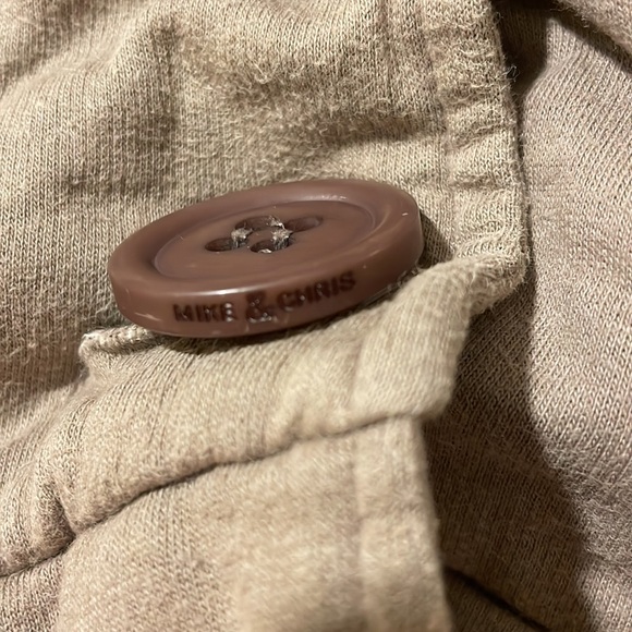 Mike & Chris Fleece Peplum Jacket Taupe Small - Picture 2 of 10